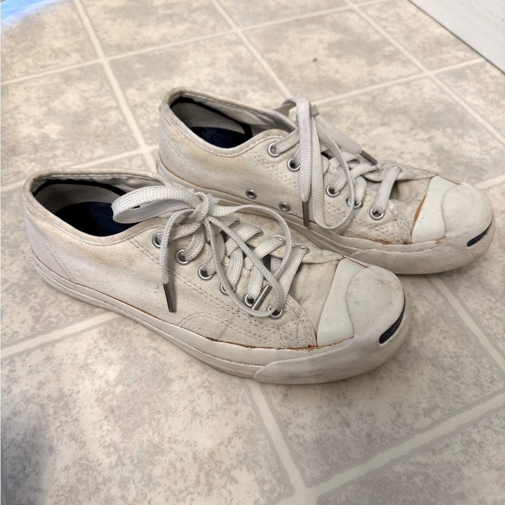 Converse Jack Purcell White Canvas Women’s Size 6.5